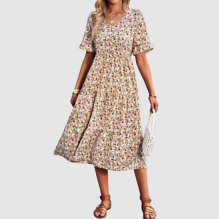 Thalia™ V-Neck Floral Dress