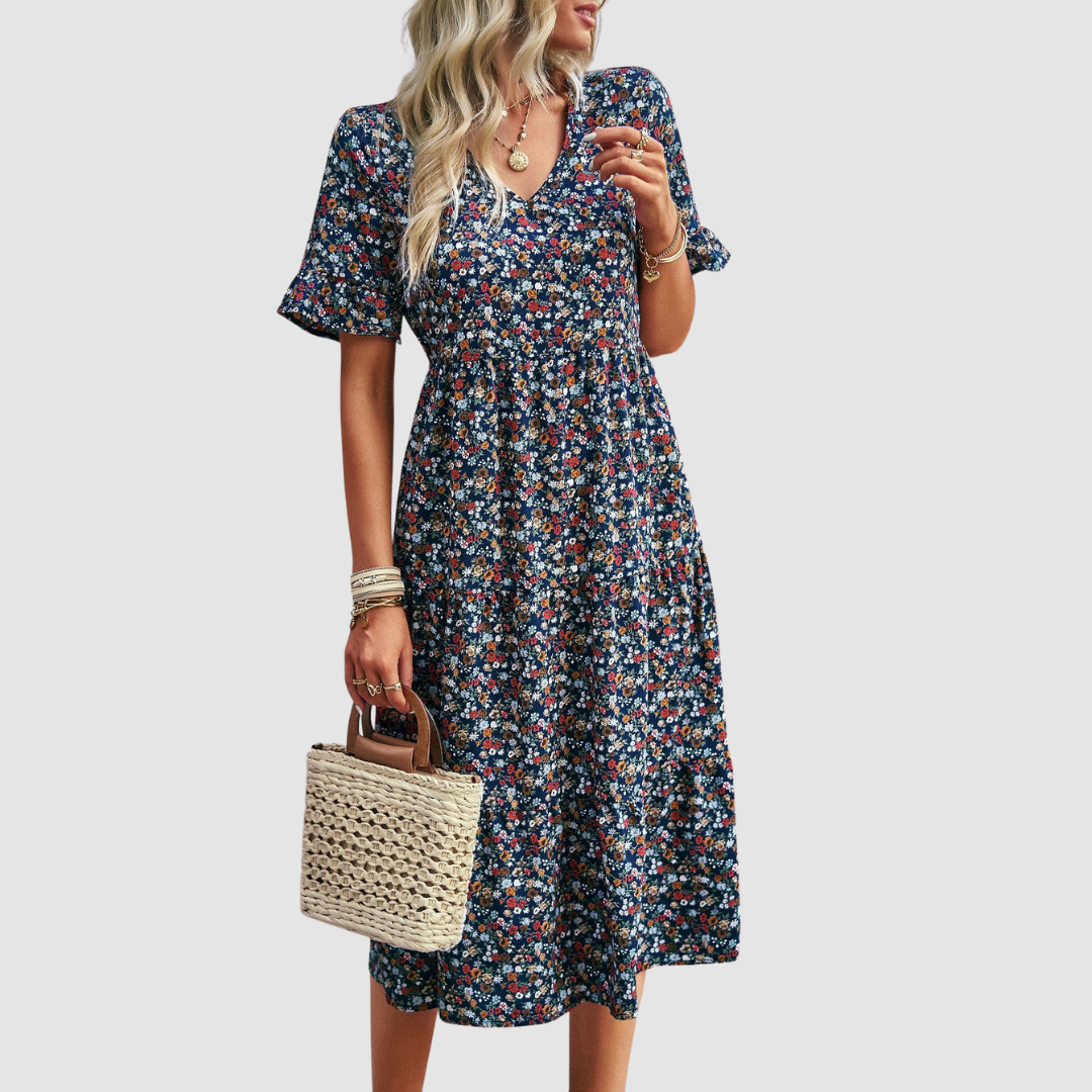 Thalia™ V-Neck Floral Dress