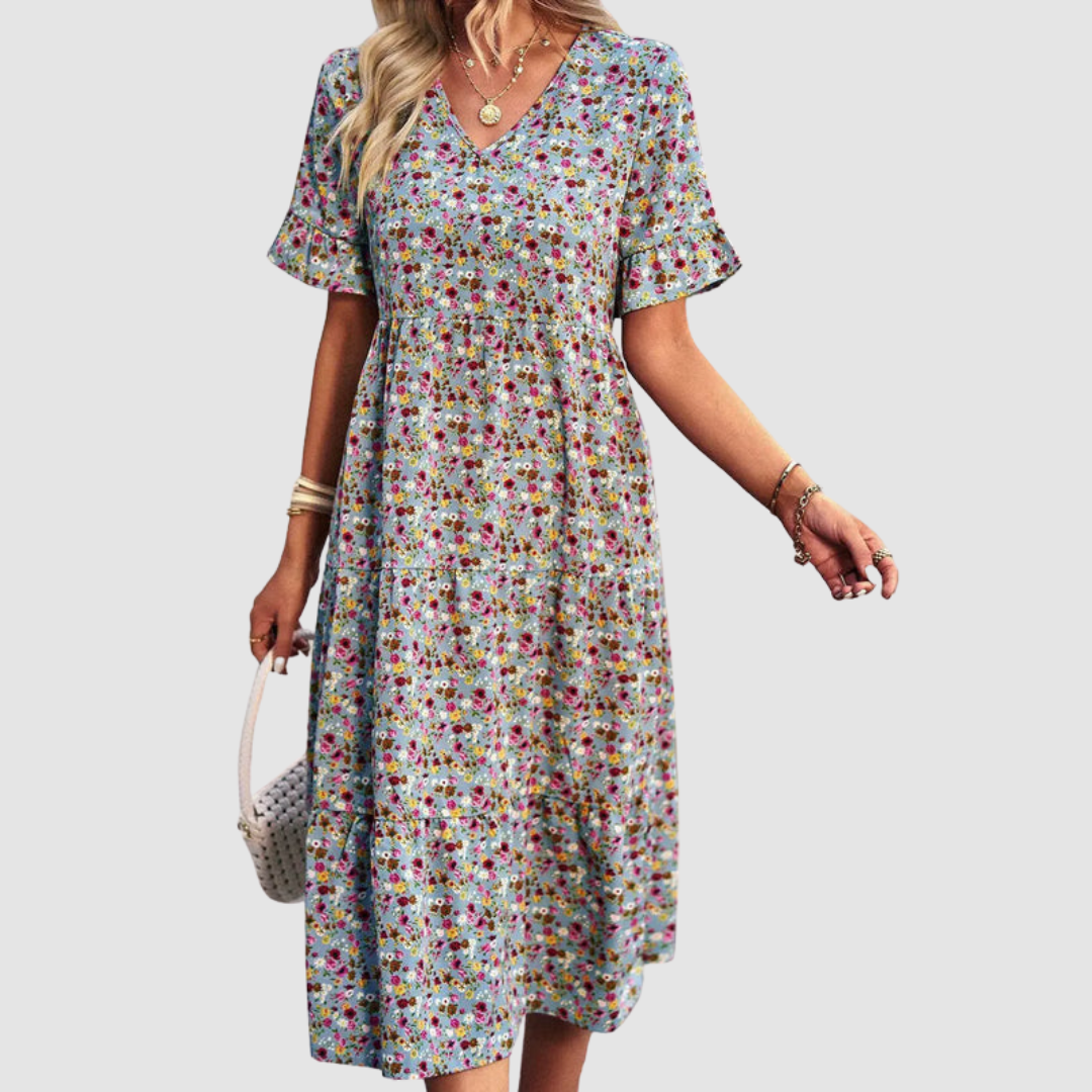 Thalia™ V-Neck Floral Dress